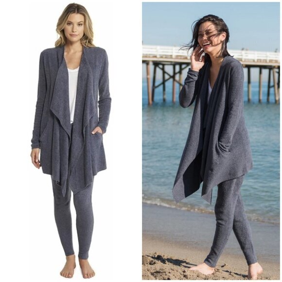 💕BAREFOOT DREAMS💕 Cozy Chic Lite Island Wrap Pacific Blue Small/Medium NWT - Picture 1 of 16